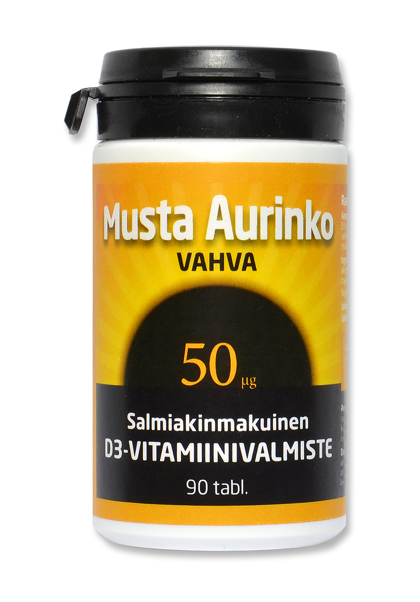 Musta Aurinko salmiakin makuinen vahva d-vitamiini