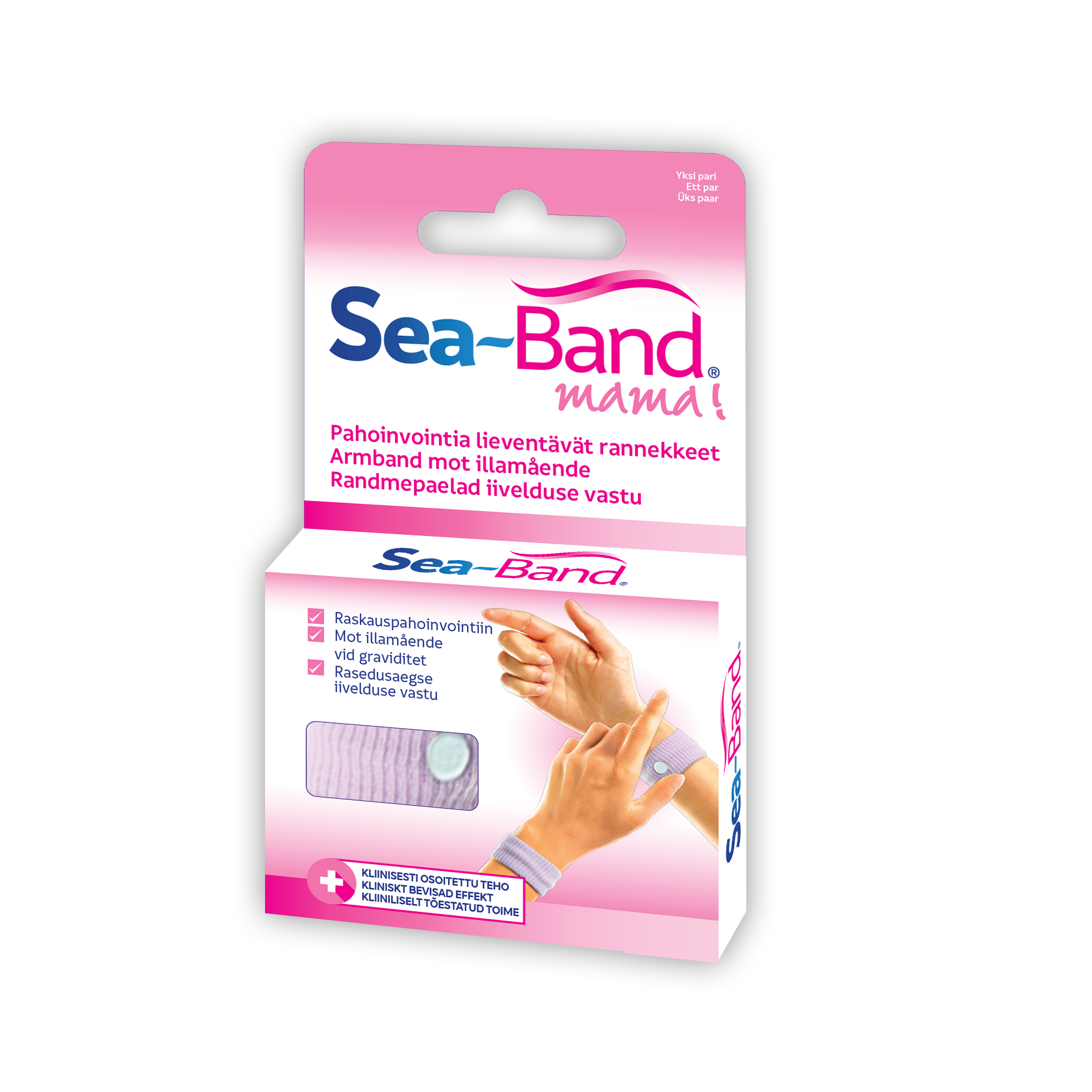 Sea-Band Mama pahoinvointirannekkeet raskauspahoinvointiin