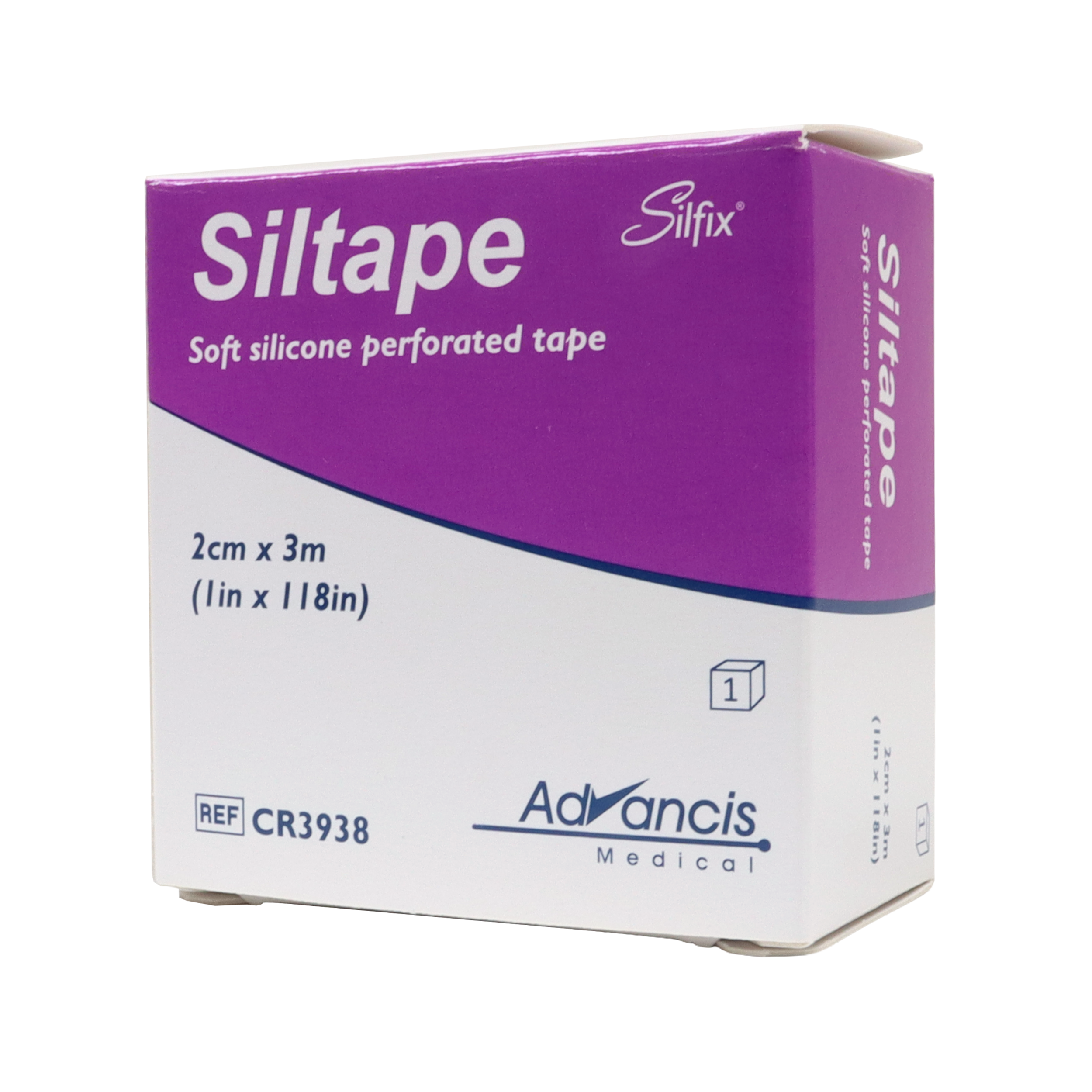 SILTAPE lääkinnällinen silikoniteippi 2 cm x 3 m_RGB