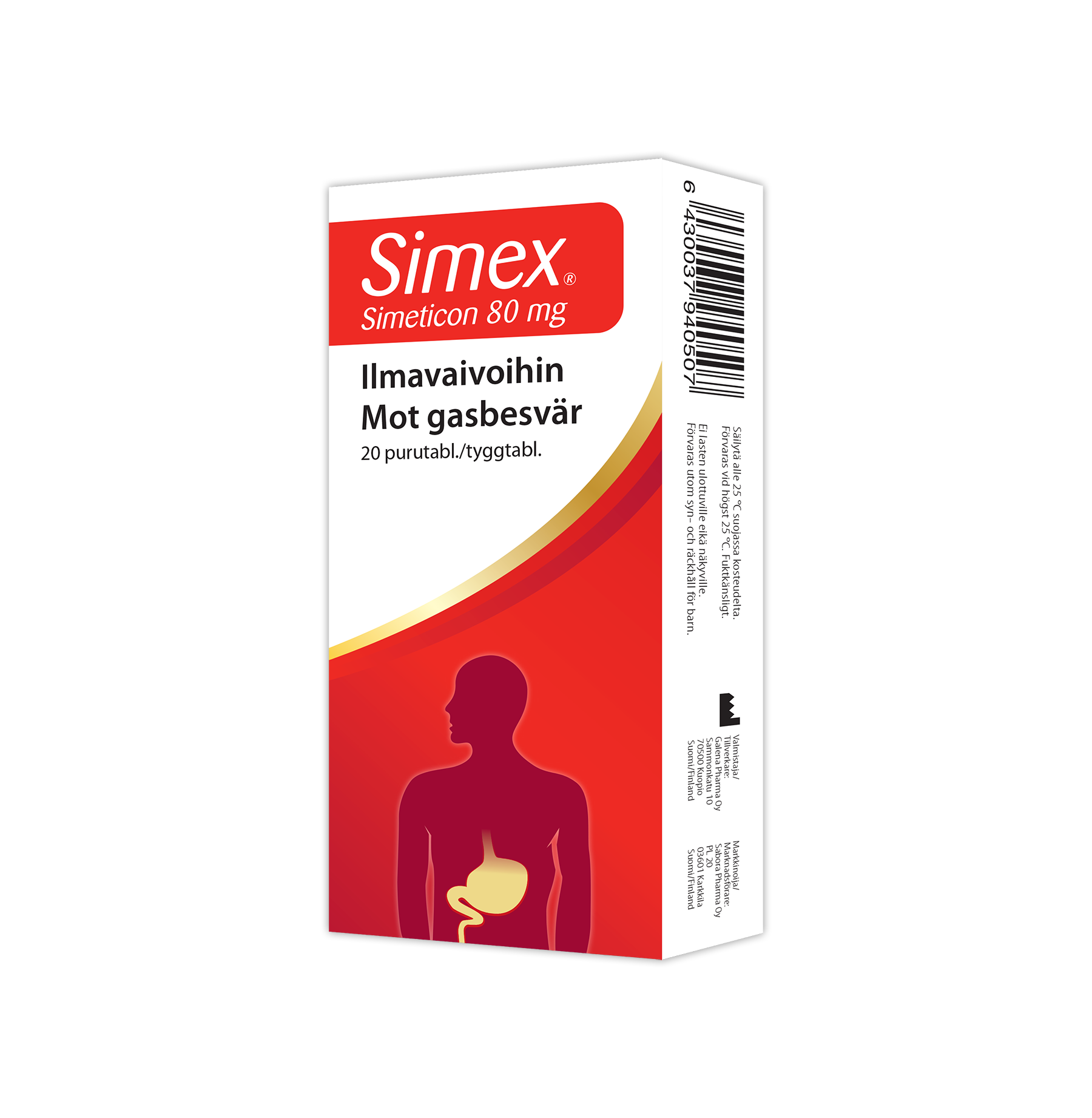 SIMEX 80 mg purutabletti simeticon 20 kpl_RGB
